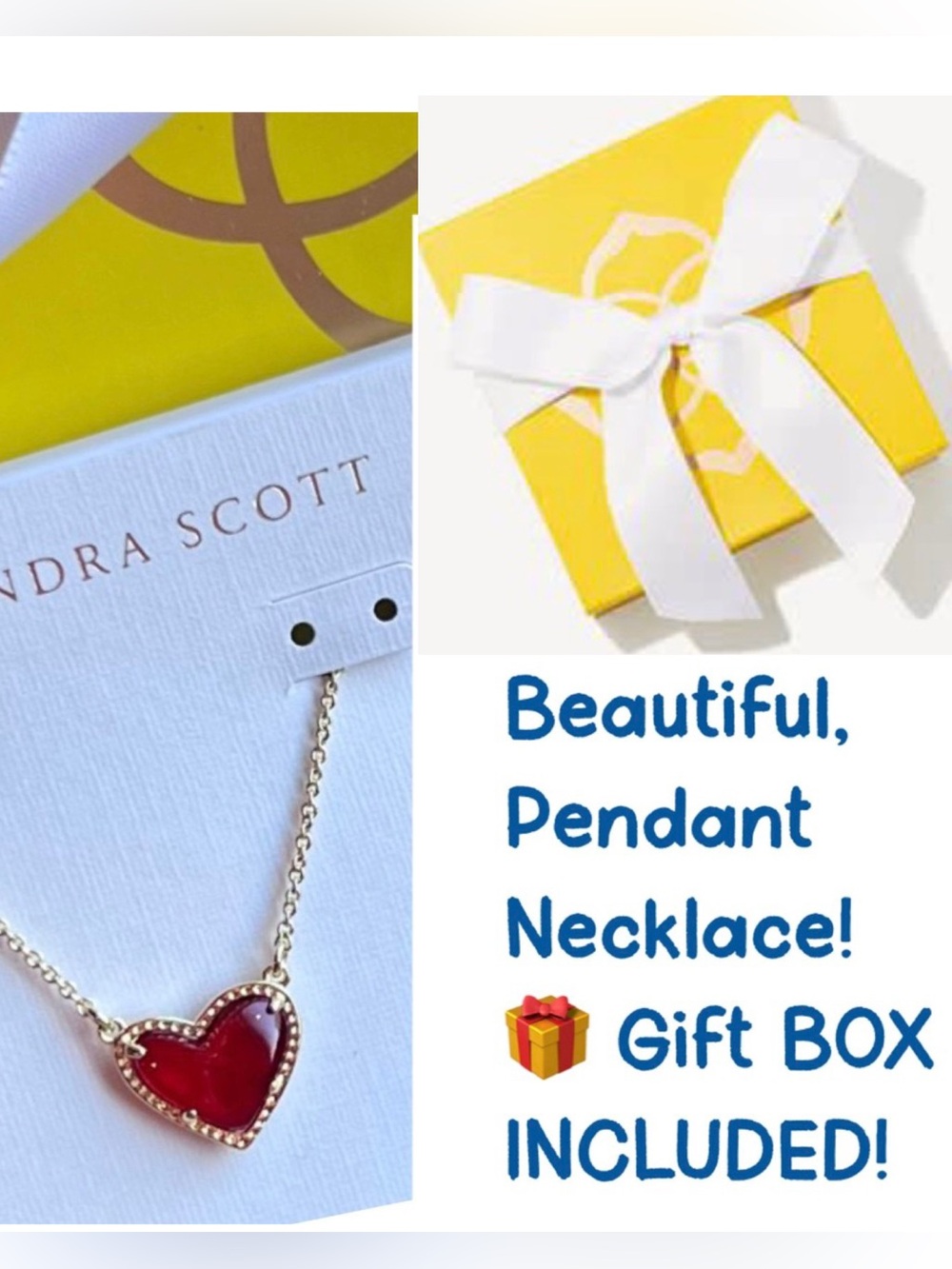 Kendra Scott, ARI HEART, NECKLACE, NWT!